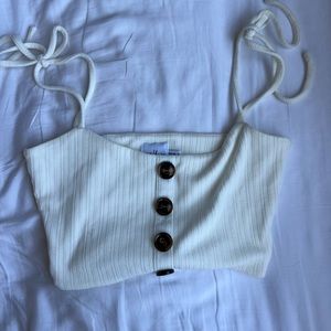 POLLY WHITE CROP TOP